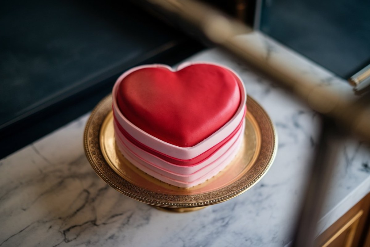 How do I make a heart-shaped cake?