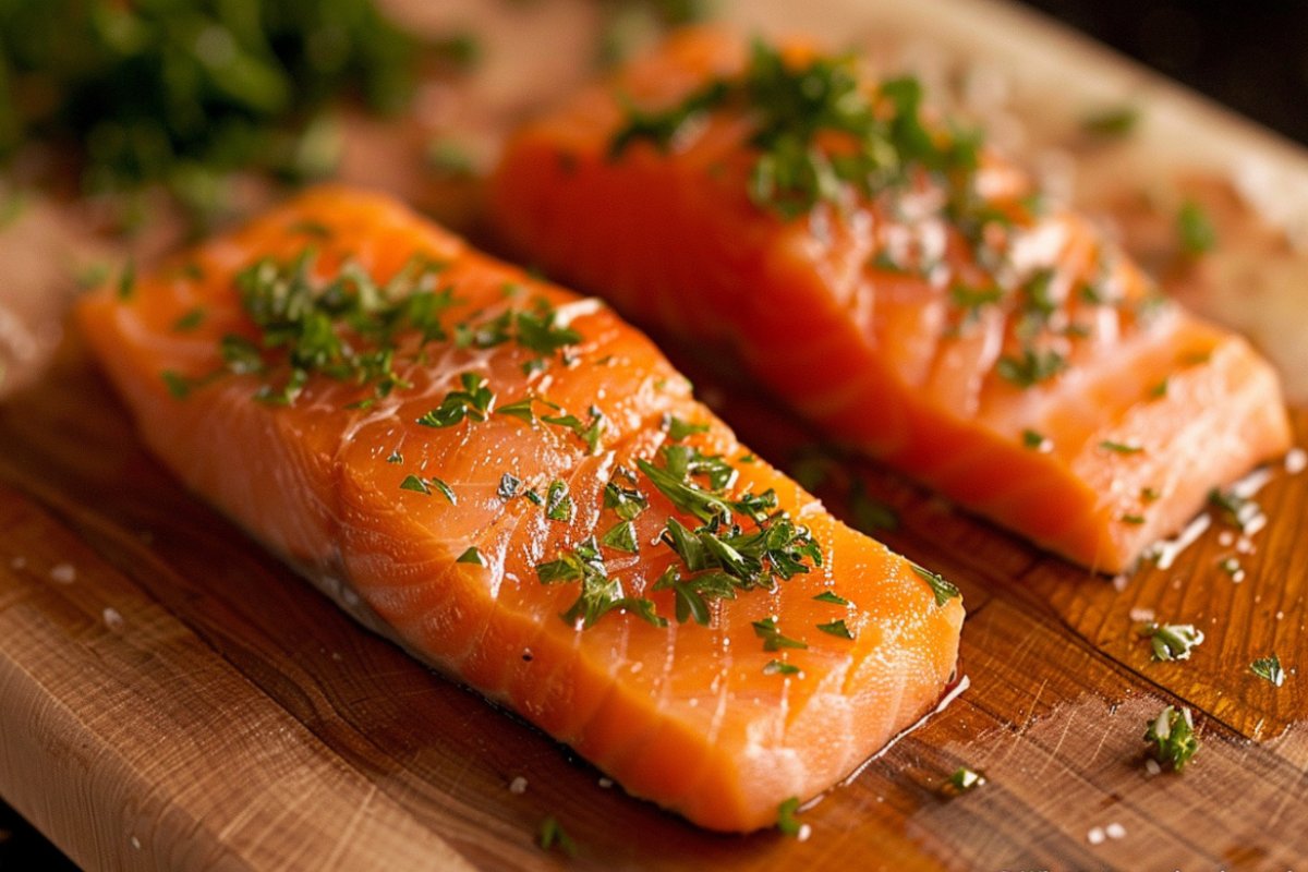 What tastes good on salmon?