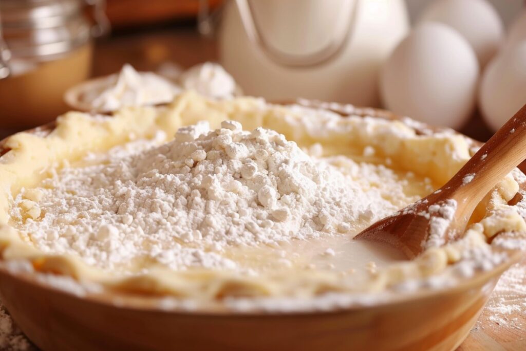 Why would you use cornstarch rather than flour when making a pie filling?