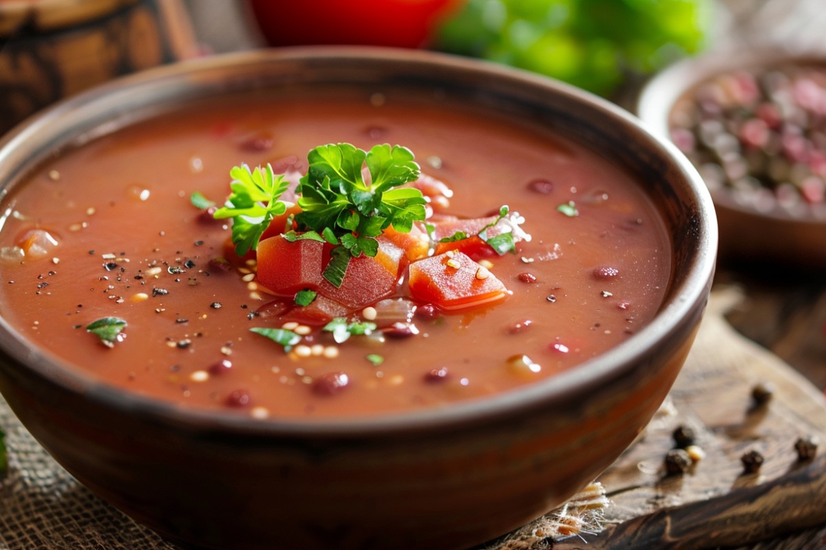 What are the health benefits of red pea soup?