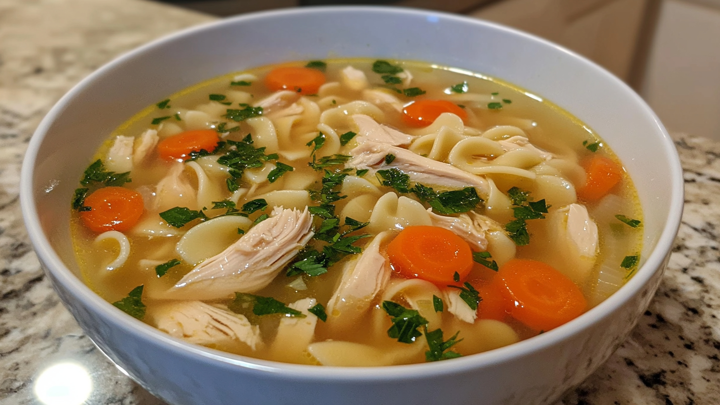 crack chicken noodle soup